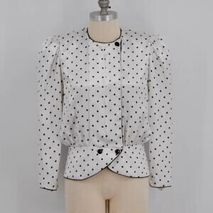 Vintage Josephine Chaus Polka Dot Blouse